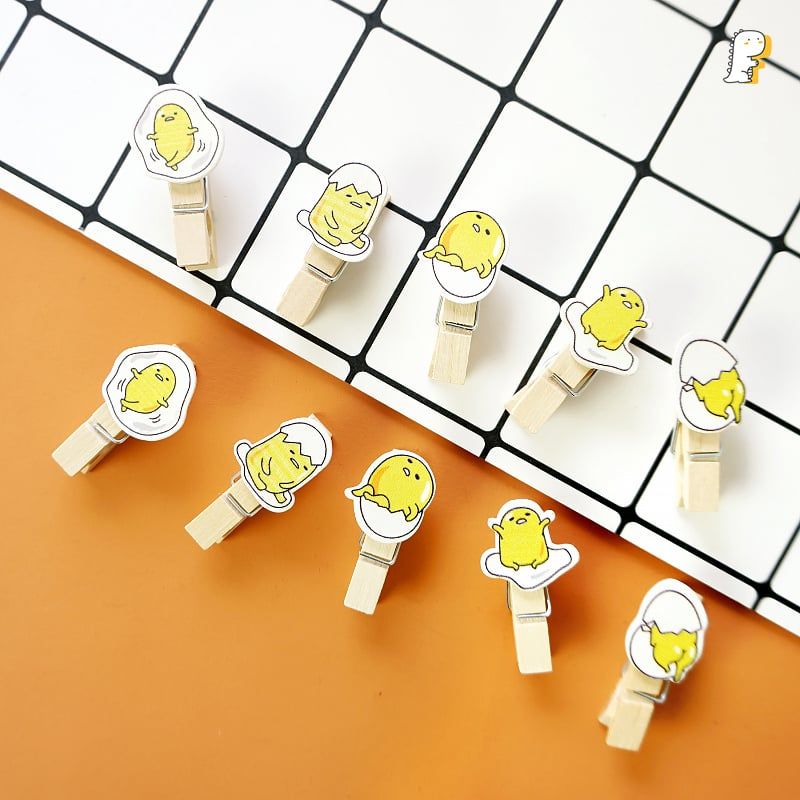 Set kẹp gỗ 10 cái Trứng lười