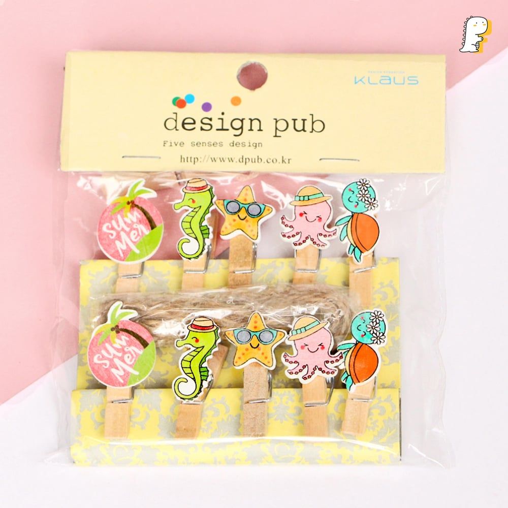 Set kẹp gỗ 10 cái Động vật biển