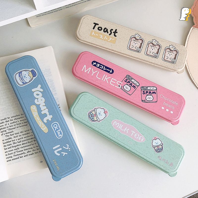 Set muỗng đũa nĩa lúa mạch Cô bé