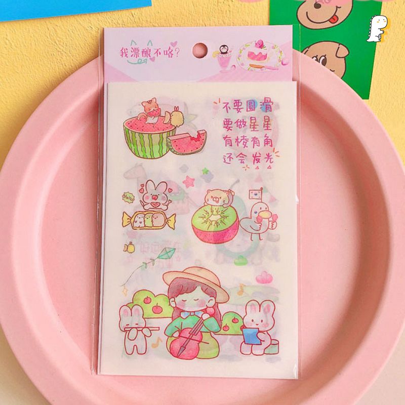 Sticker 6 miếng nhiều hình
