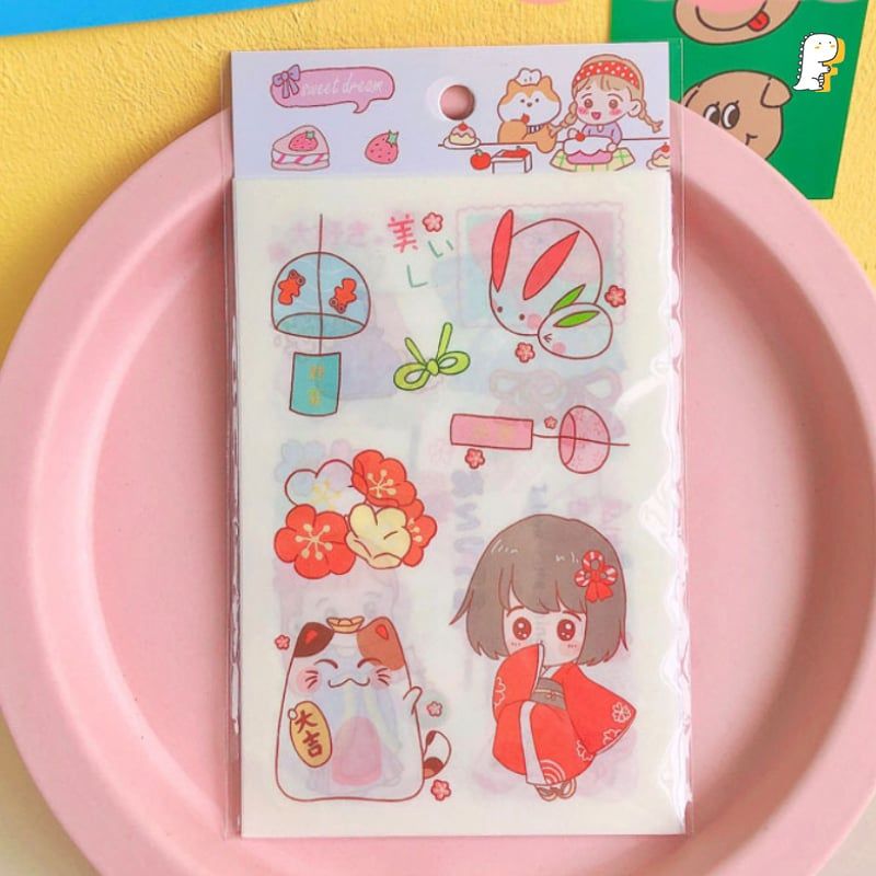 Sticker 6 miếng nhiều hình