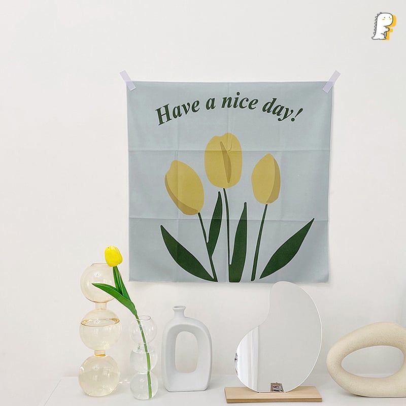 Tranh vải hoa Tulip