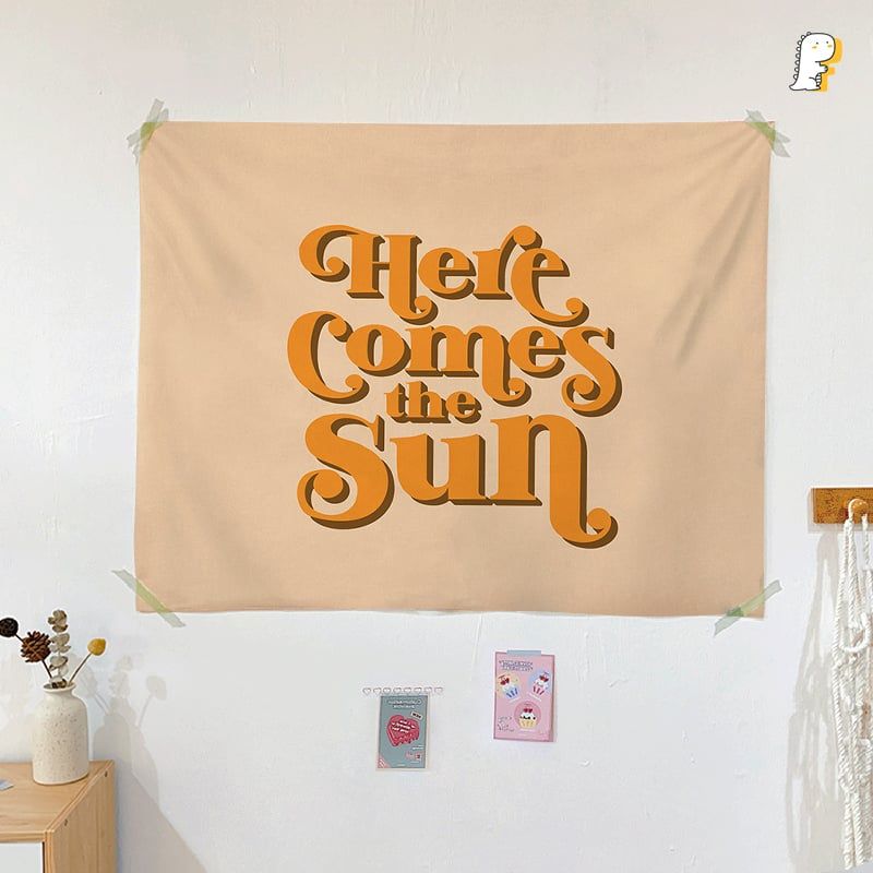 Tranh vải Slogan kèm đồ treo