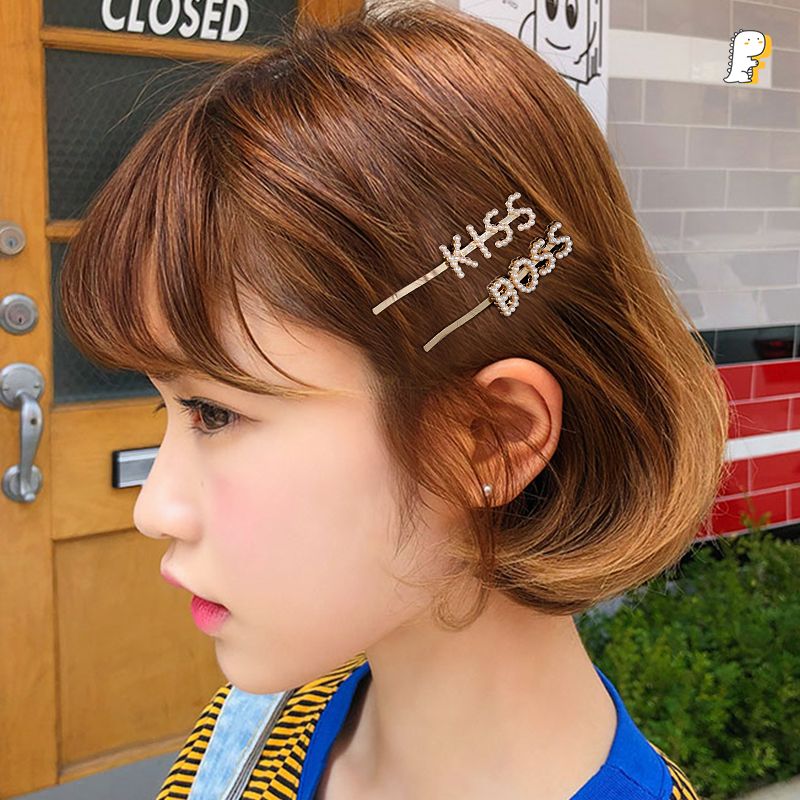 Kẹp cài tóc ngọc trai BOSS