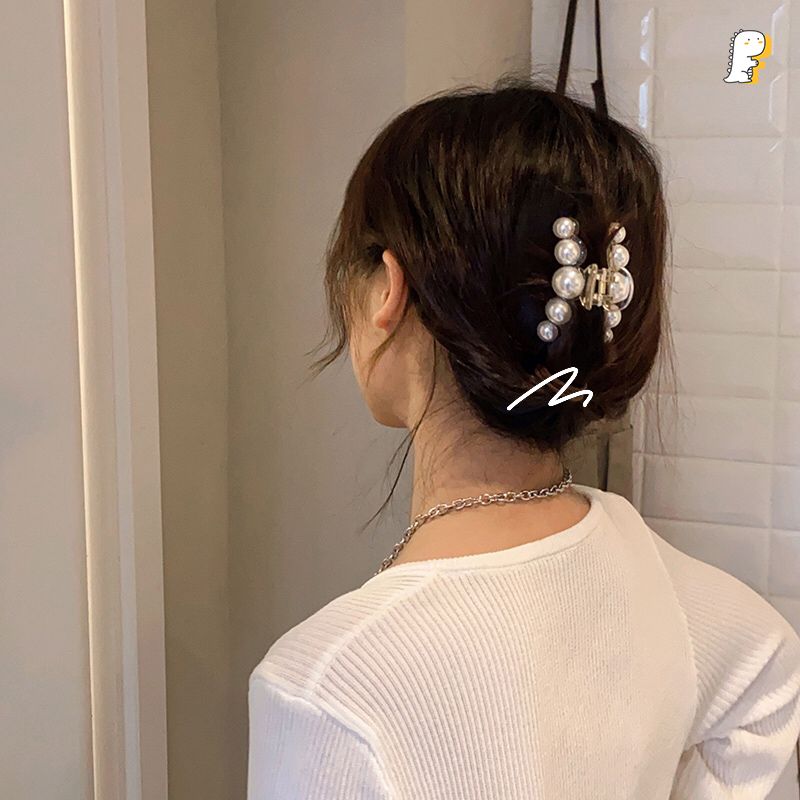 Kẹp tóc ngọc trai 5 hạt