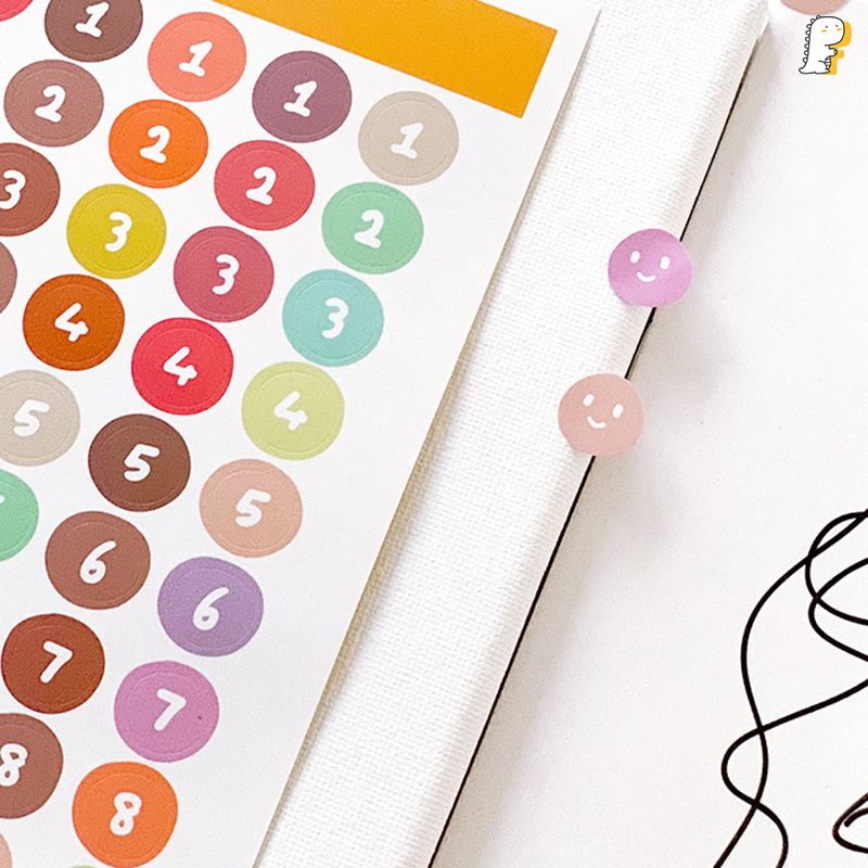 Sticker 60 miếng Con số