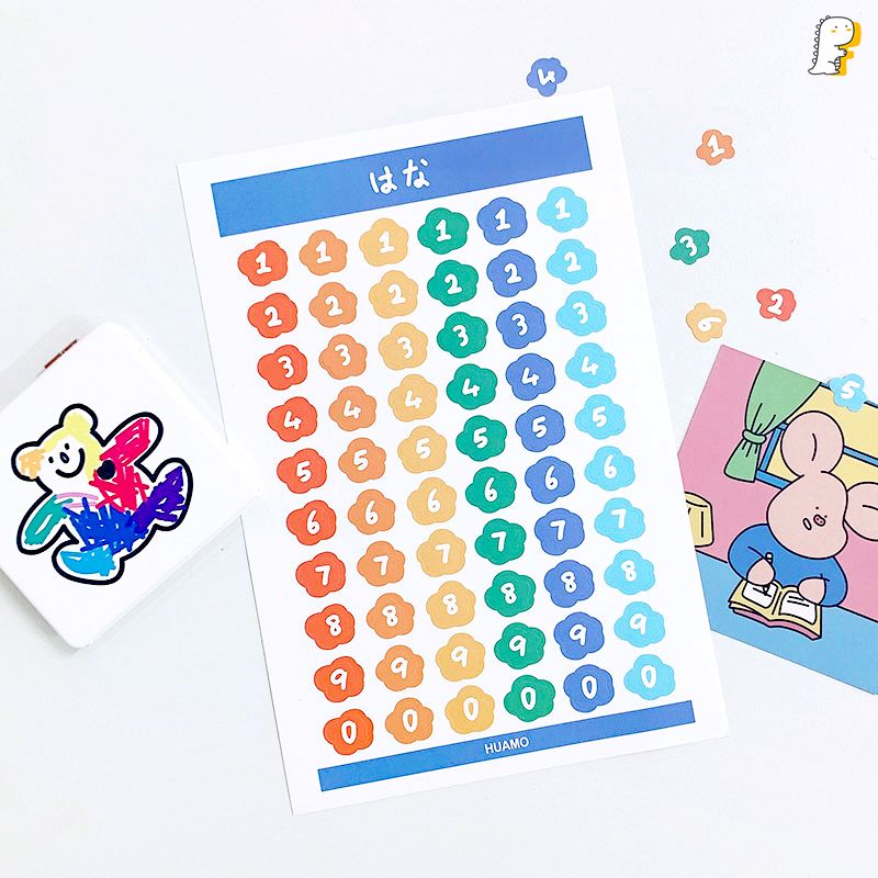 Sticker 60 miếng Con số