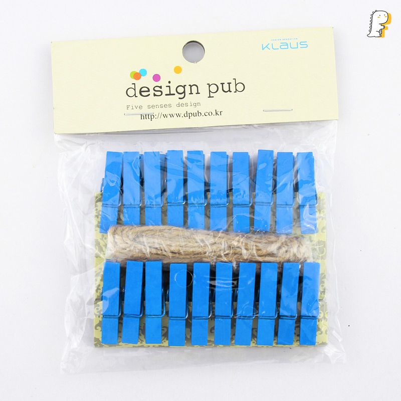 Set kẹp gỗ 20 cái màu trơn