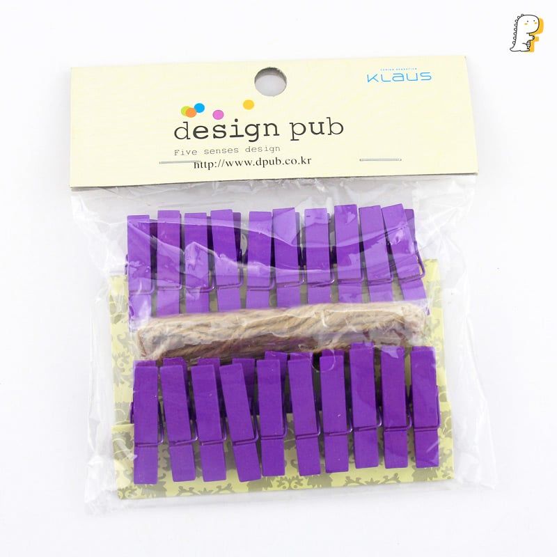 Set kẹp gỗ 20 cái màu trơn