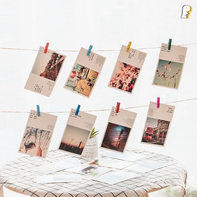 Set kẹp gỗ 20 cái màu trơn