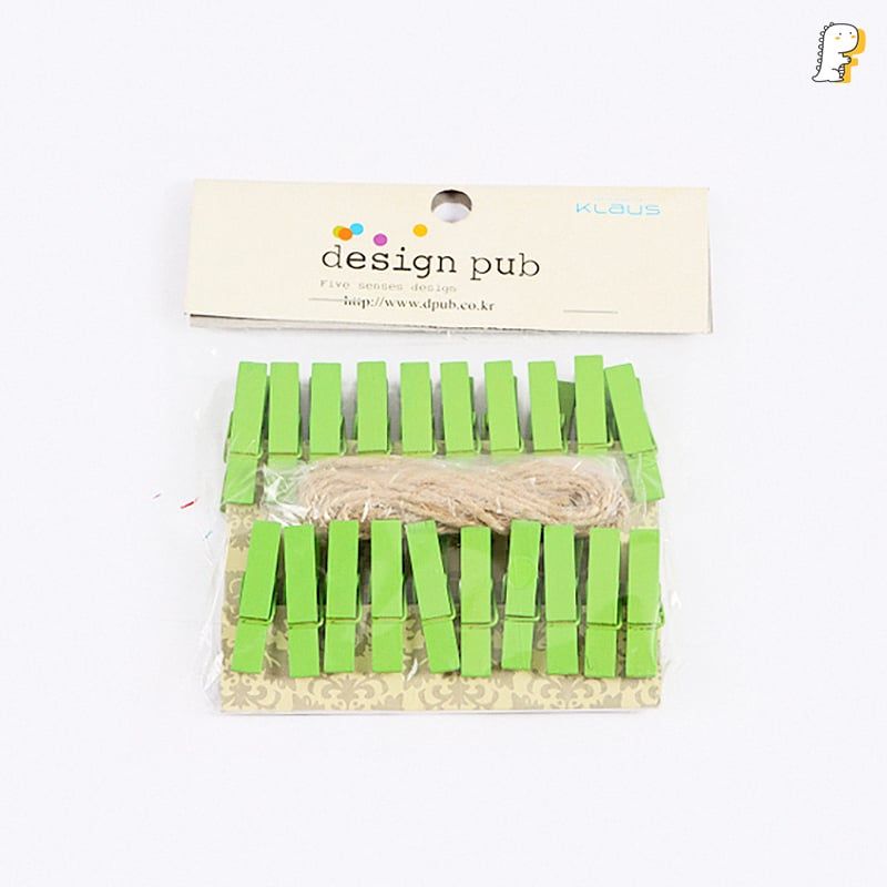 Set kẹp gỗ 20 cái màu trơn