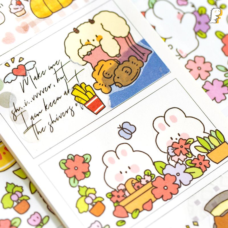 Masking tape hoạt hình Thú má hồng