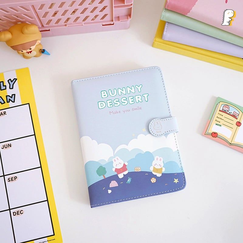 Sổ planner bìa da Bunny Dessert