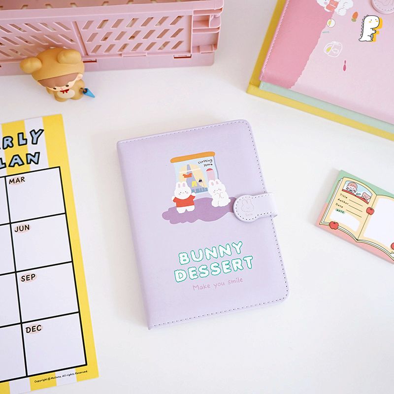 Sổ planner bìa da Bunny Dessert
