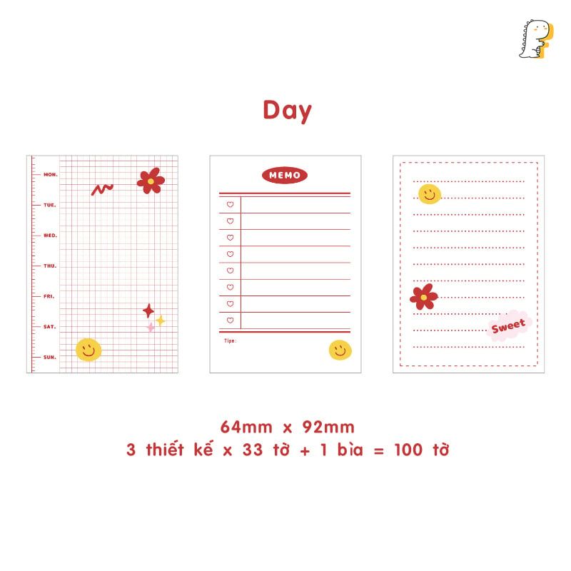 Giấy note nhiều hình Korea