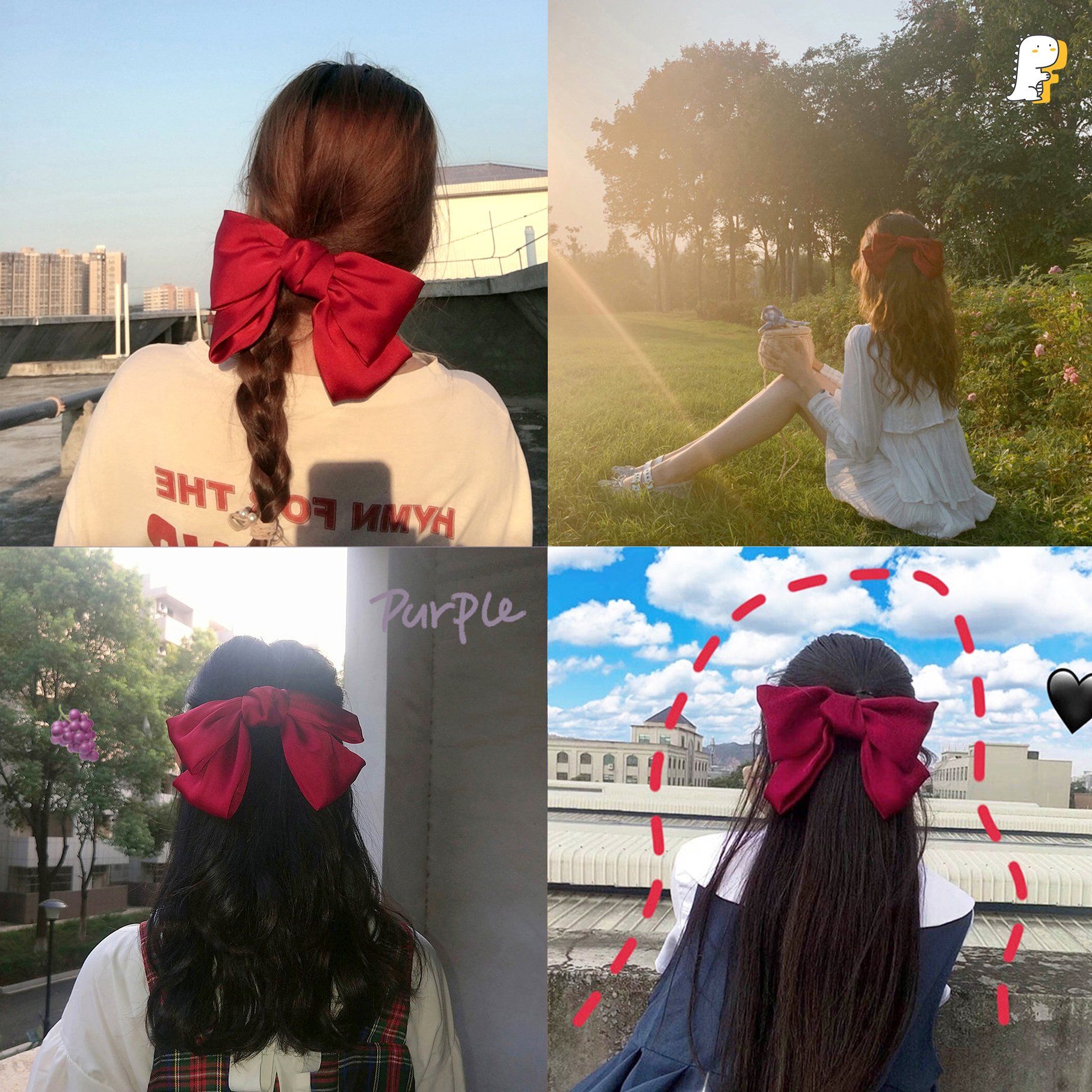 Kẹp tóc nơ to
