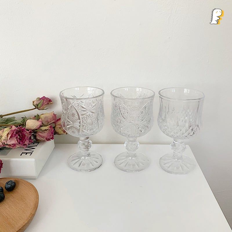 Ly thủy tinh giả pha lê cổ điển
