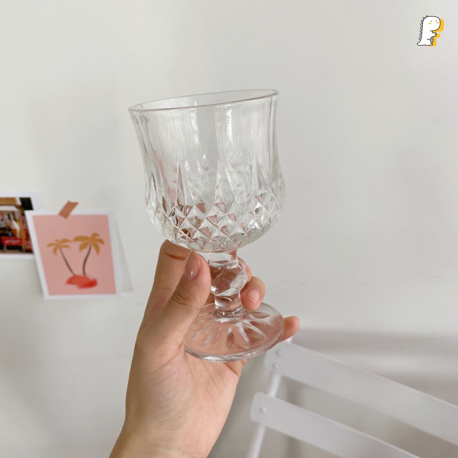 Ly thủy tinh giả pha lê cổ điển