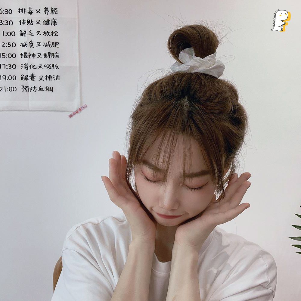 Scrunchies thun cột vải dù Hologram