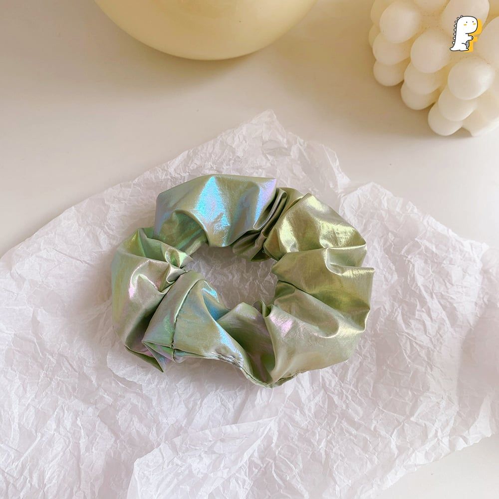 Scrunchies thun cột vải dù Hologram