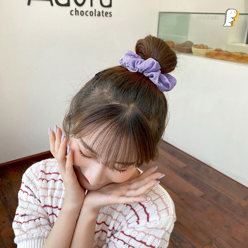 Scrunchies thun cột vải nhăn