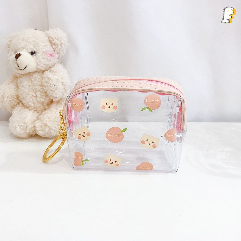 Túi trong suốt mini Bear có móc khoá