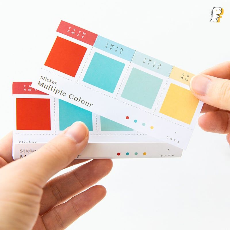Sticker Multiple colour dài