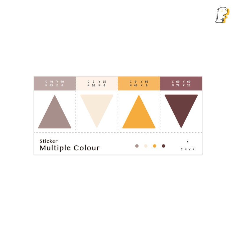 Sticker Multiple colour dài