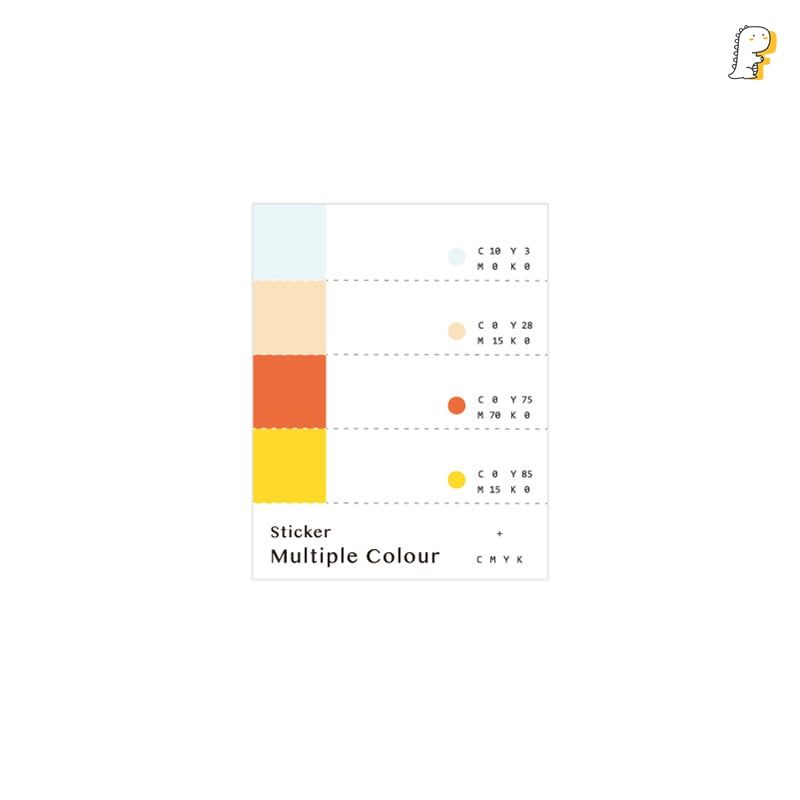 Sticker Multiple colour chữ nhật