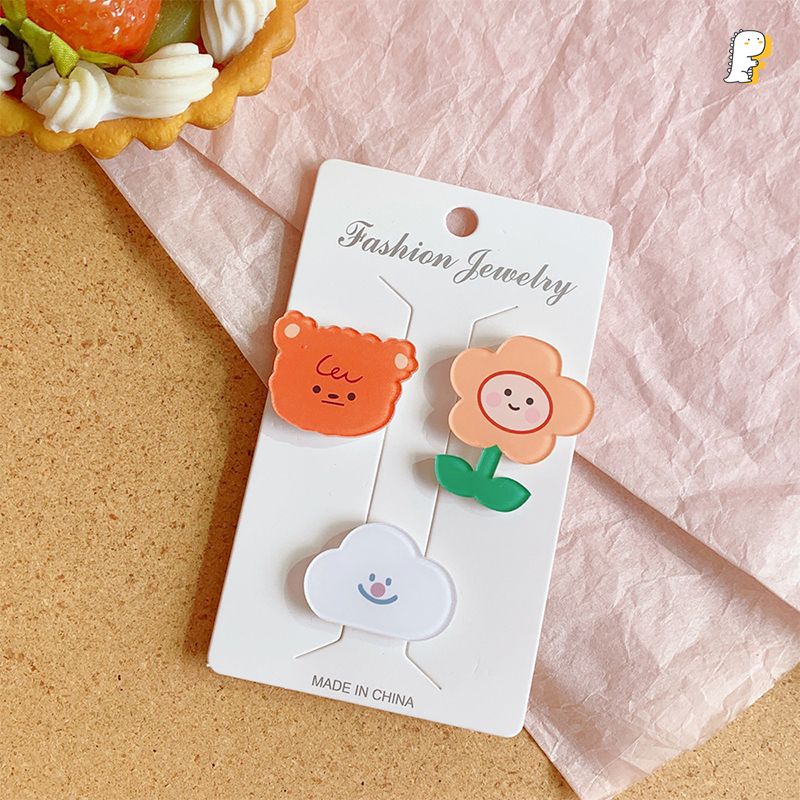 Set 3 ghim cài Hoạt hình mẫu mới