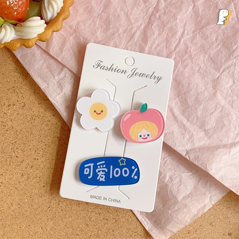 Set 3 ghim cài Hoạt hình mẫu mới