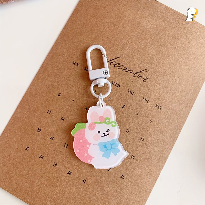 Móc khóa mica Hoạt hình móc sơn màu