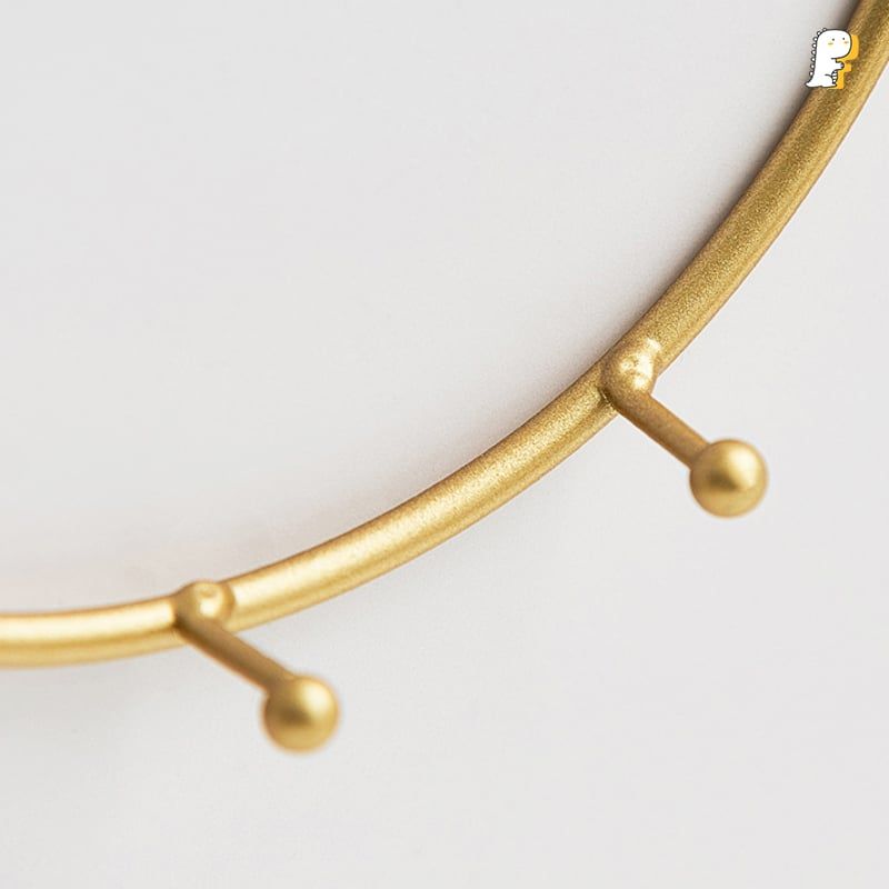 Gương oval treo tường màu Gold
