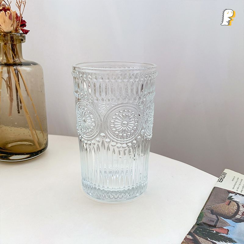 Cốc thủy tinh họa tiết cổ điển