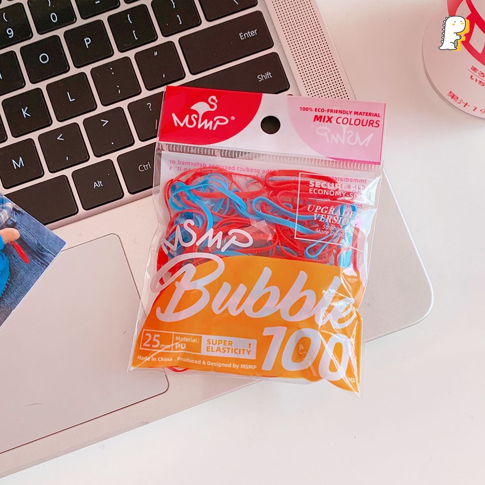 Set 100 thun cột Bubble mix màu