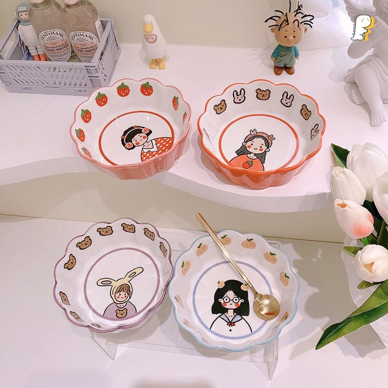 Bát tô sứ Cô bé Korea