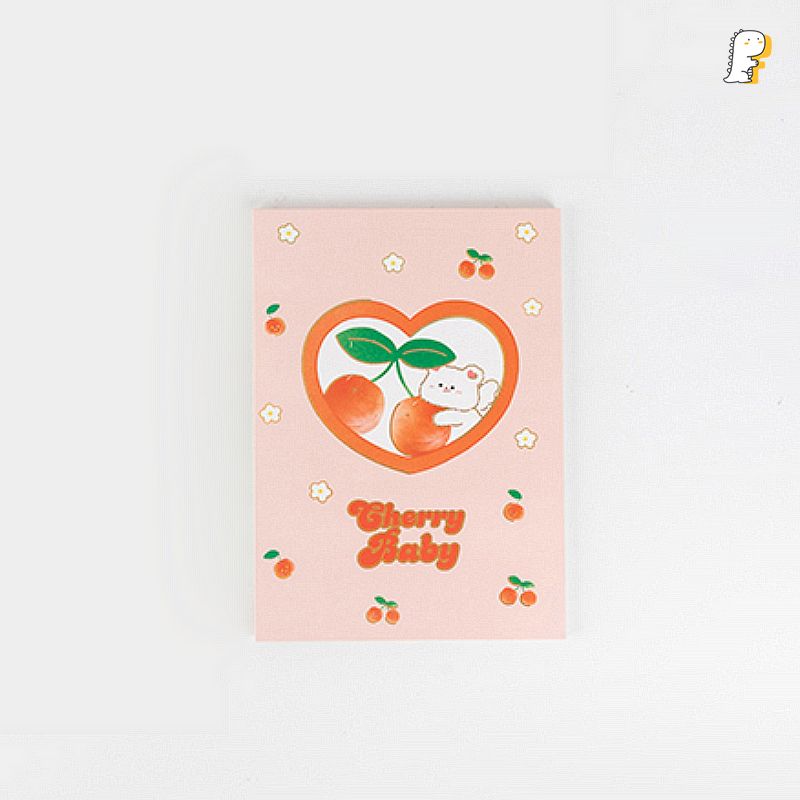 Sổ giấy trơn Gấu Cherry