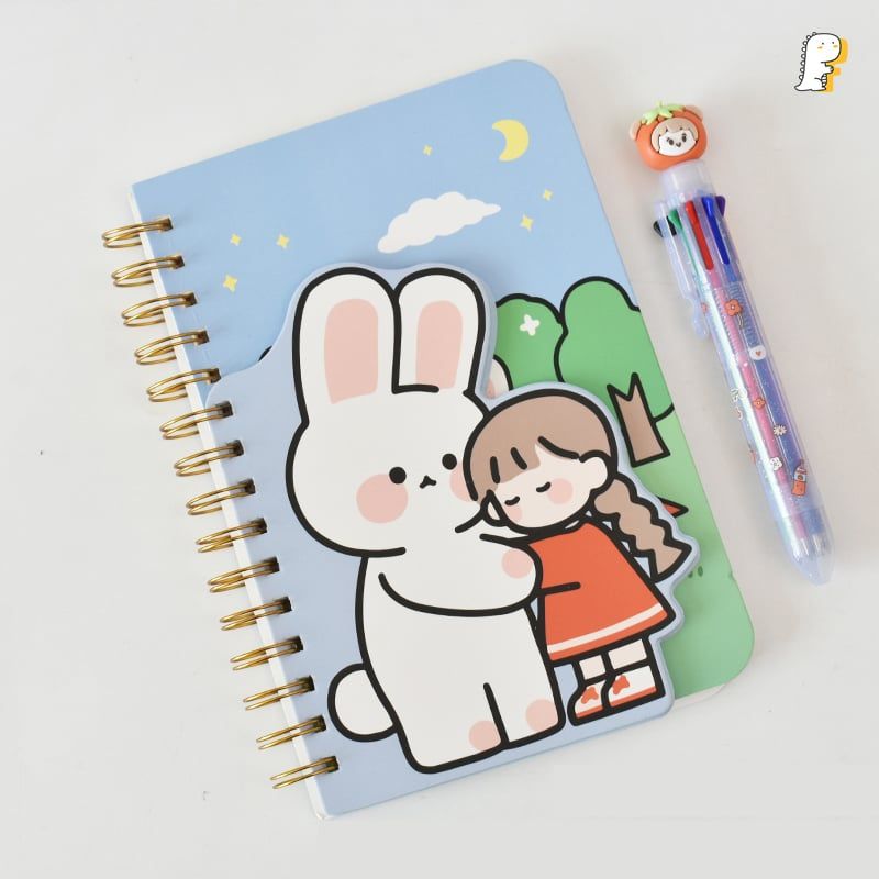 Sổ lò xo Cô bé và thỏ trắng