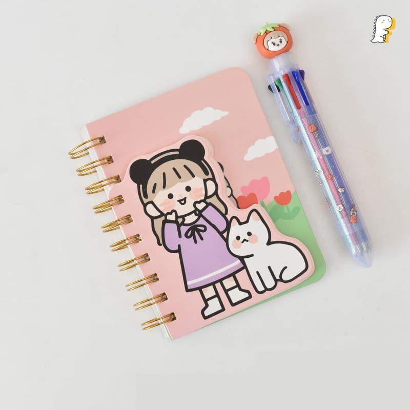 Sổ lò xo Cô bé và thỏ trắng
