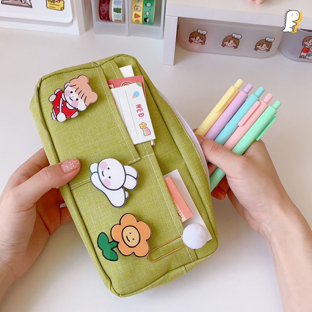 Túi bút vải gắn huy hiệu mẫu mới