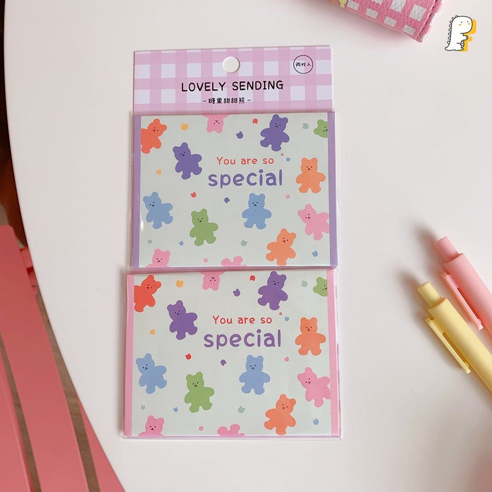 Set 2 thiệp gấp Lovely sending