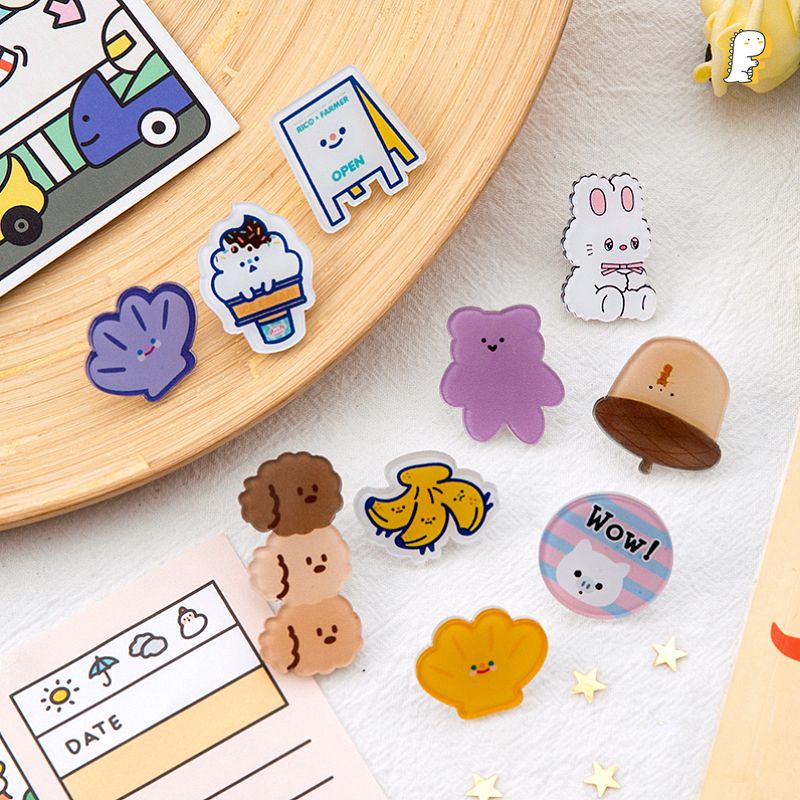 Set 3 ghim cài Hoạt hình