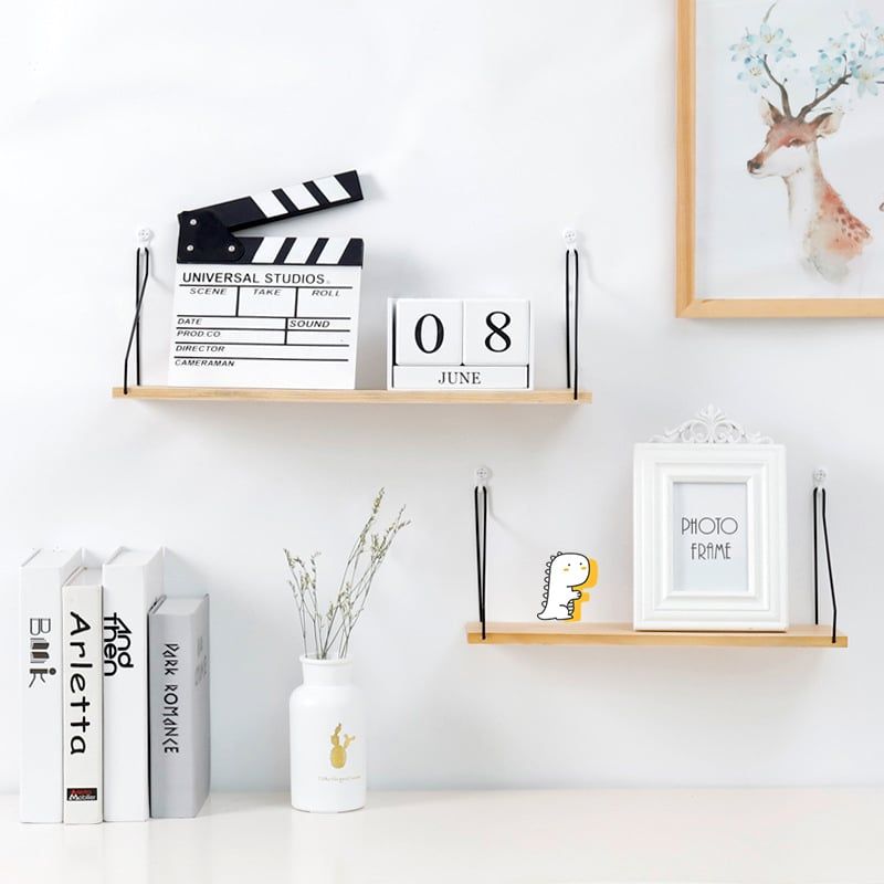Kệ gỗ treo tường trang trí 40cm