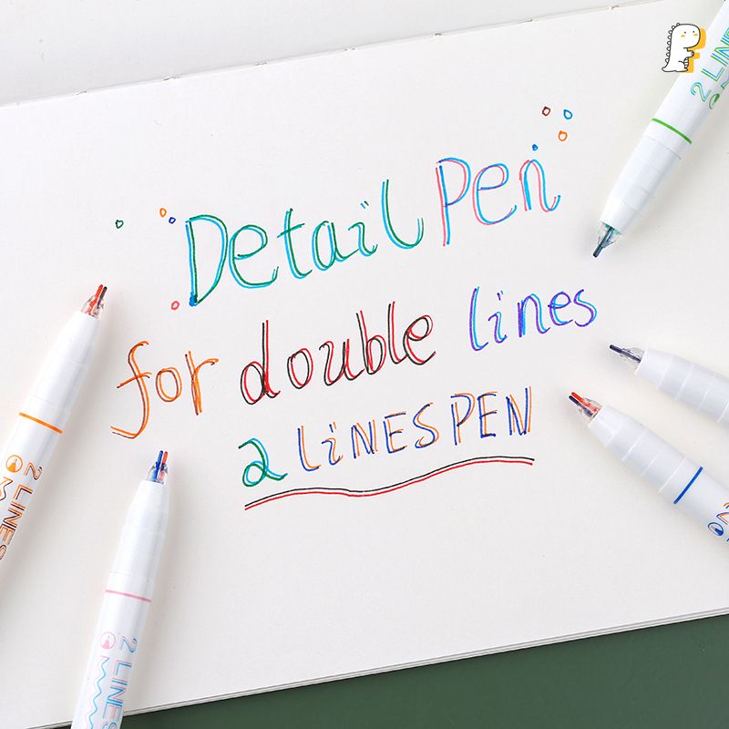 Set 3 bút 2 Lines Pen Double Line