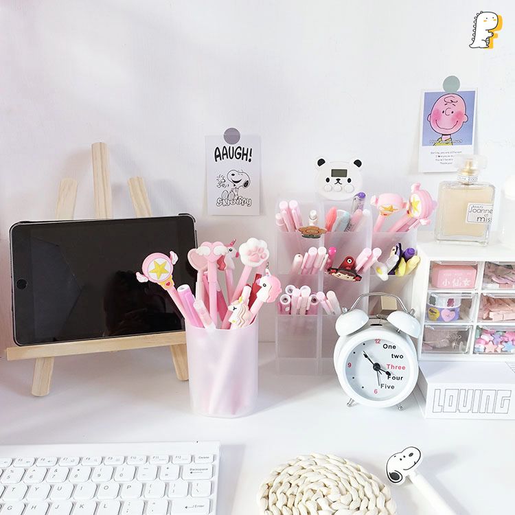 Hộp cắm bút tròn trong suốt