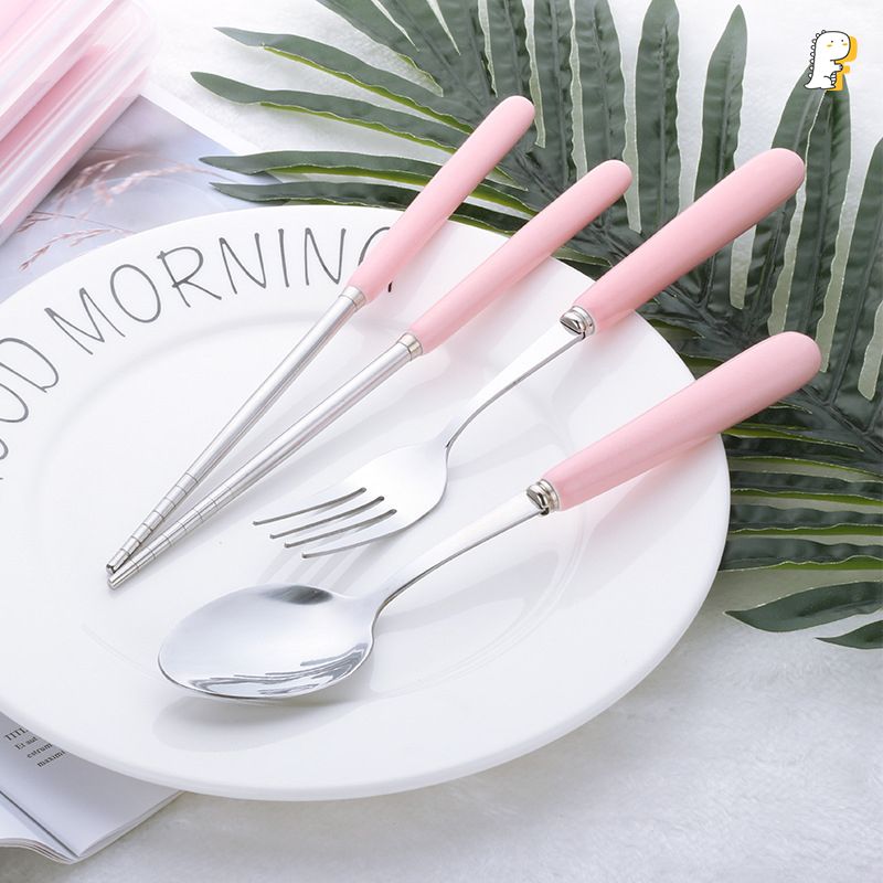 Set đũa muỗng nĩa cán sứ