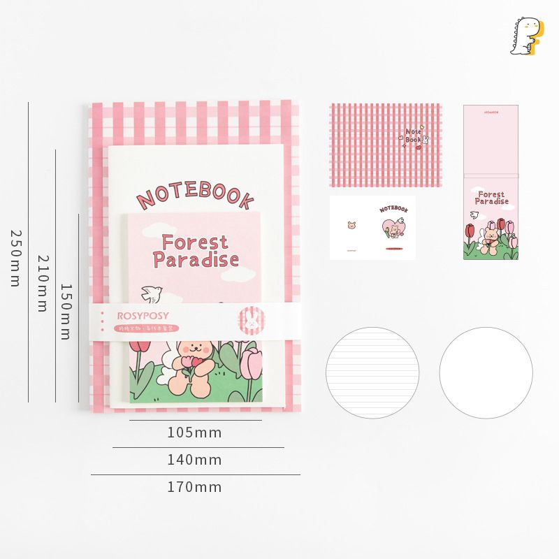 Set 3 vở 3 size Forest Paradise