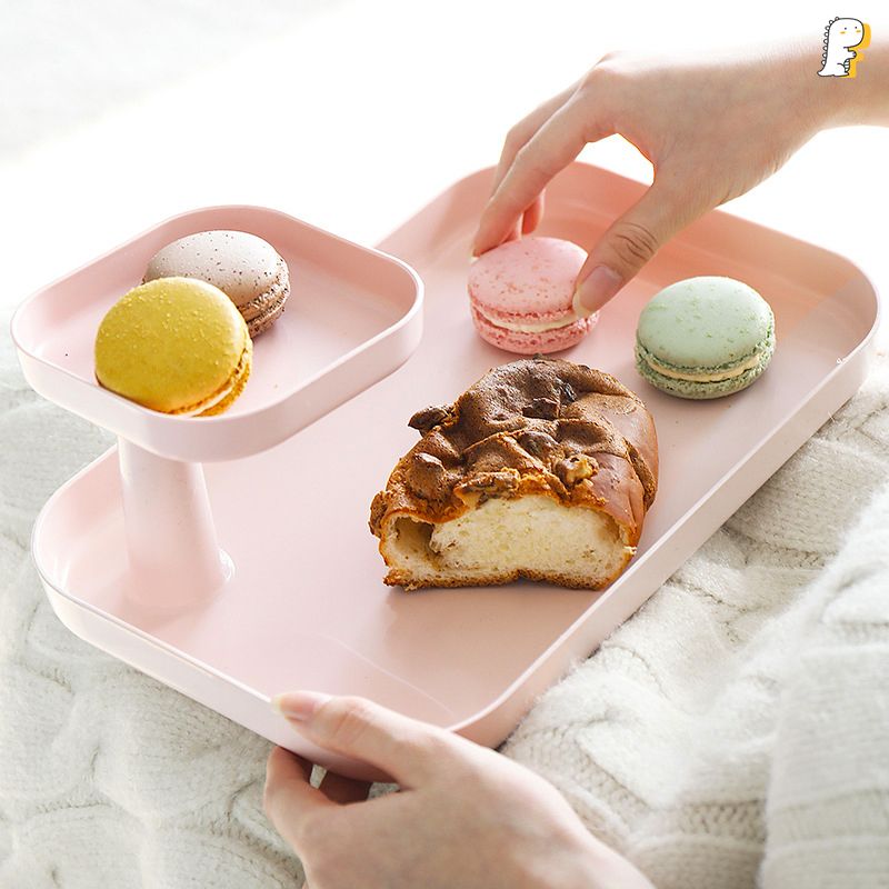 Khay đựng đa năng 2 tầng hồng