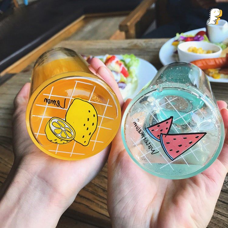 Bình nước thuỷ tinh Summer Fruit 420ml