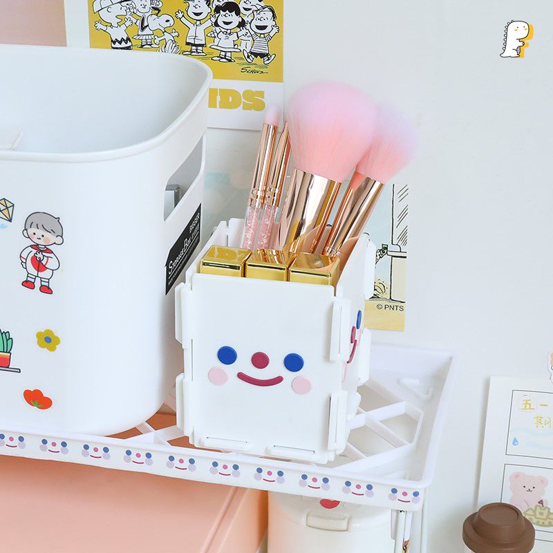 Hộp cắm bút nhựa lắp ráp mặt cười